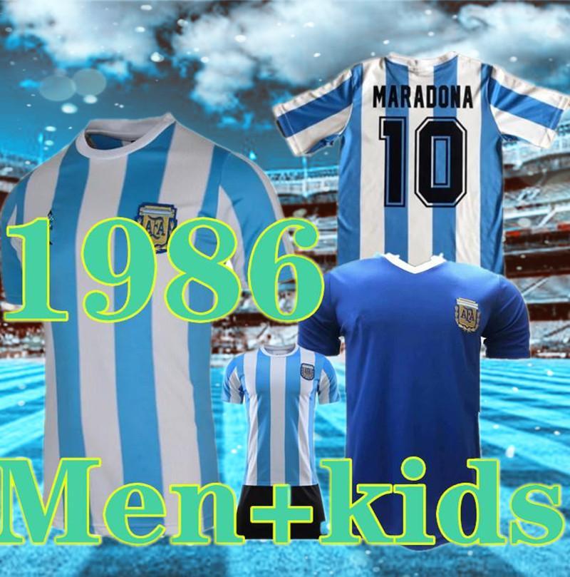 

Chlid 1986 Maradona Argentina Away Soccer Jersey Maradona kids 86 Vintage Classic home Retro Football Shirts Maillot Camisetas de Futbol, Black;yellow