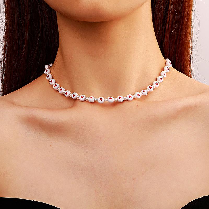 

Chokers Boho Handmade Rice Bead Necklace Lucky Girl Choker Clavicular Chain Colorful Female Beach Collier Femme Jewelry