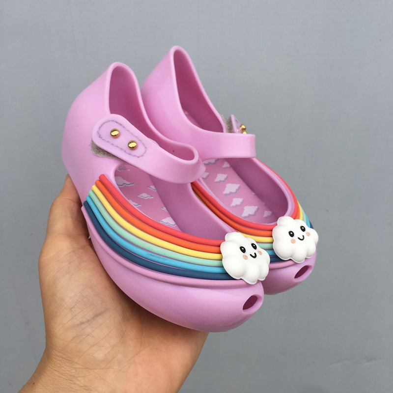 

mini melissa rainbow shoes kids Sandals Original infantil baby Toddler frozenly schoenen, Customize