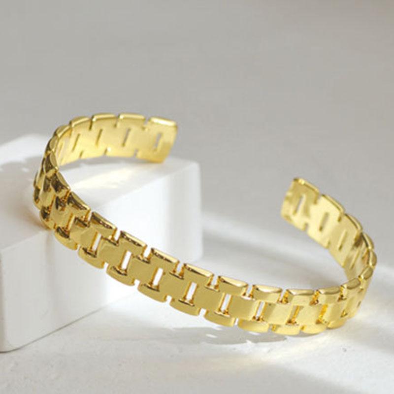 

Bangle Watchband Open Cuff Bangles For Women Stainless Steel Bracelet 2021 Punk Hip-hop Jewelry Free Tarnish Wholesale Items