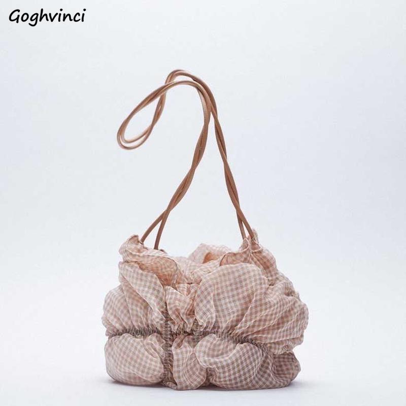 

Shoulder Bags Women Plaid Pleated Handbags Vintage OL Ins Stylish Cross-body Romantic Ladies Shopping Daily Bag Leisure Sweet Cross Body, Blue