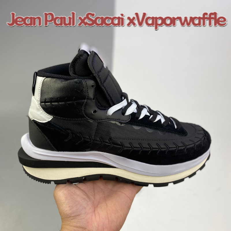 

Luxury boots Designer casual Shoes Jean Paul xSacai xVaporwaffle black seasame UNC university blue top quality high men sneakers women trainers, Bubble wrap packaging