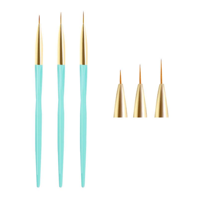 

Nail Art Liner Pen With Blue Frosted Beads Handle Painting Drawing Fine Polish Nails Brush Tool Tips Manicure Kits