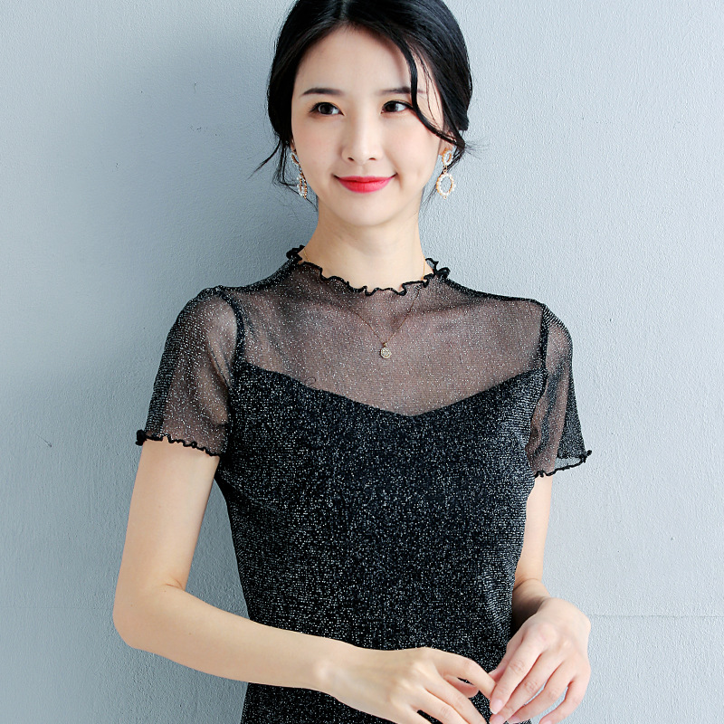 

2021 summer design engraving short sleeve fashion T - shirt women top 5960, White