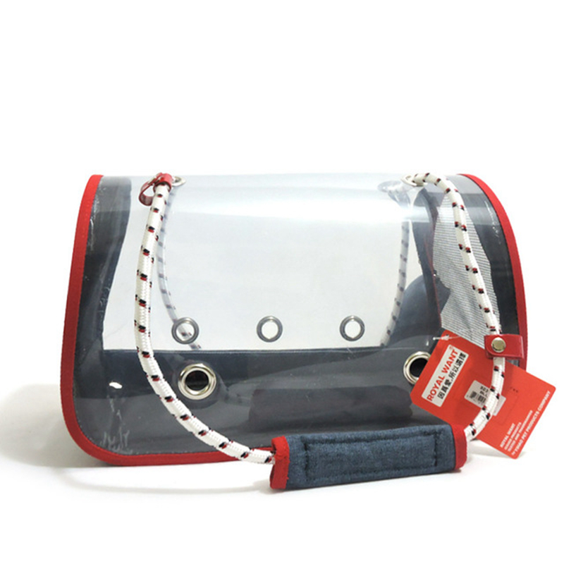 

Pet Carrier Parrot Puppy Small Dog Wallet Cat Designer Valise Sling Bag Ventilation Waterproof Premium PVC Transparent Carrying Handbag For Outdoor Travel Walking