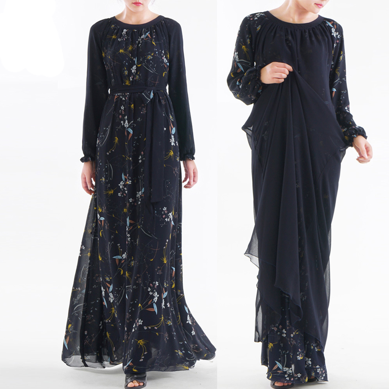 

Robe Musulmane Double-sided Dresses For Women Abaya Dubai Turkey Islamic Muslim Dress Caftan Marocain Kaftan Vestidos Sukienki