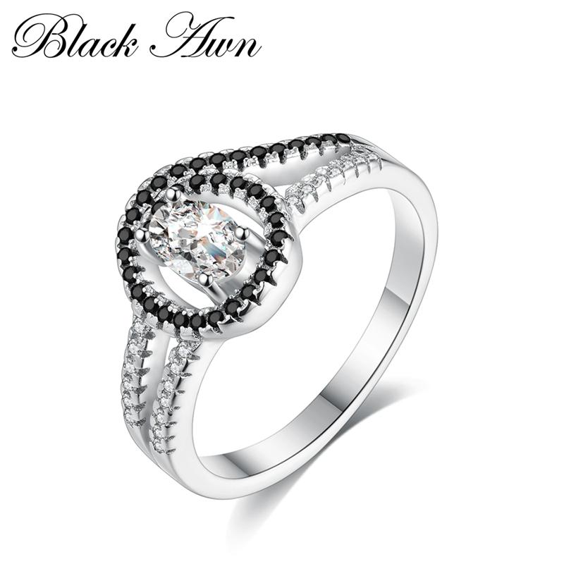 

Cluster Rings 925 Sterling Silver Jewelry Trendy Wedding For Women Engagement Ring Femme Bague Bijoux Anillos De Plata Ley C226