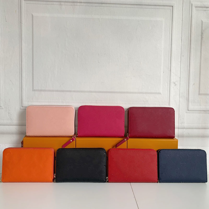 

Wholesale Luxury Wallet Fashion Designer Card Coin Men's Leather Card Clip Change Comes With Dust Bag And Box In A Variety Of Colors, Orange