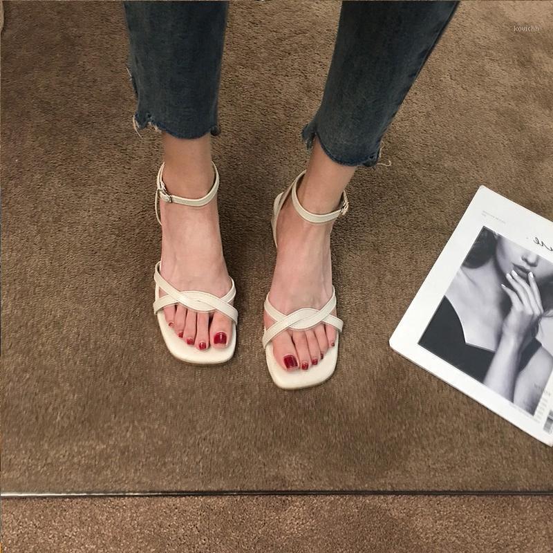 

Ankle Strap Women Sandals Shoes Block Heels Party Sandalias Sexy Classic Ladies High Summer Gladiator Dress, Beige