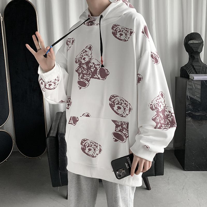 

Men's Hoodies & Sweatshirts Autumn Spring 2021 Skateboard White Hoodie Sweatshirt Hip Hop Pullover Streetwear Casual Clothes Kawaii Unisex S, Black