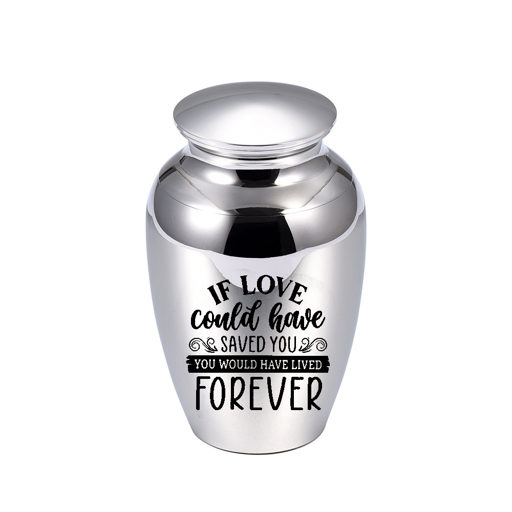 

Aluminum Alloy Silver Urns Pendant Cremation Ashes Urn Keepsake Casket Columbarium Human Memorials Commemorate the Departed Loved Ones