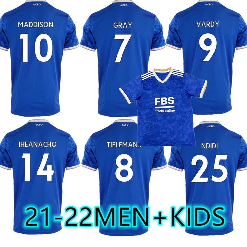 

2021 Leicester soccer jerseys 2122 CiTy VARDY MADDISON TIELEMANS NDIDI camiseta de fÃºtbol men + kids kits football shirt, Black