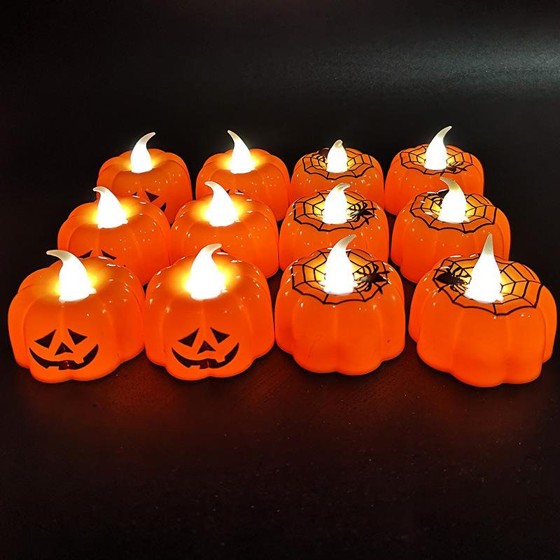 

Party Decoration 1pcs Pumpkin Candle Light Halloween Supplies LED Lights Lantern Lamp Ornaments Props Decorations For Home Supply