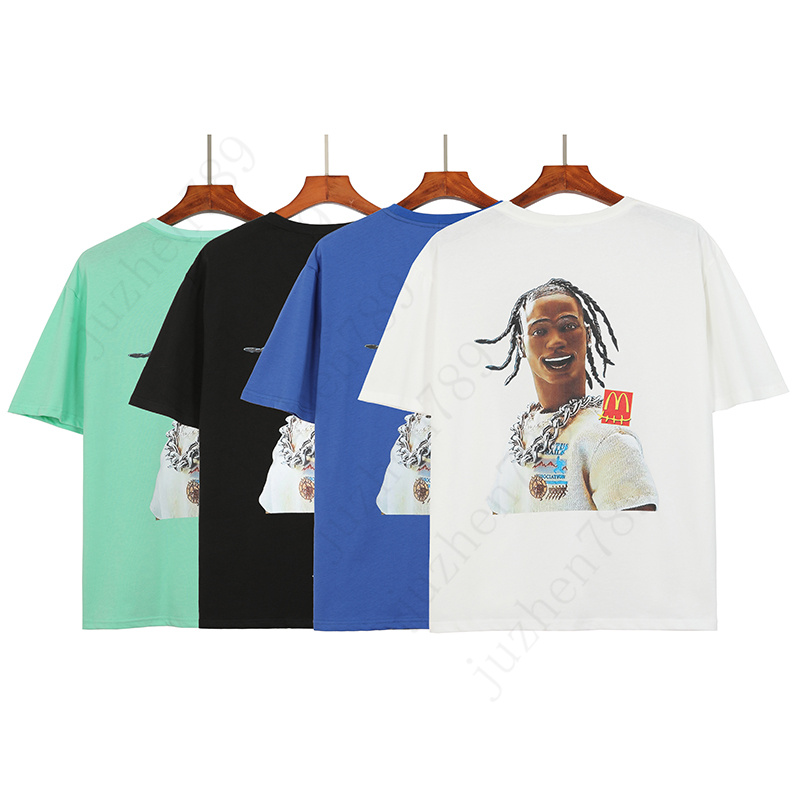 

2021 Spring Summer oversize S-XL hip hop rapper singer Tee Skateboard Print Men t shirt Women Casual Tshirt, M12-white