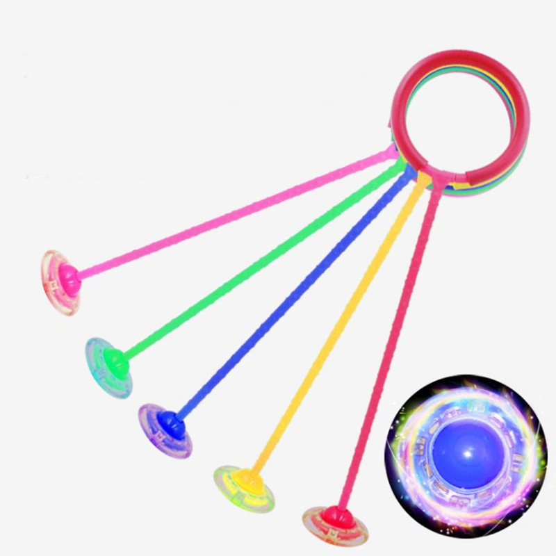 

One-foot Jumping Balls Toys Educational Skip Ball Hop-It Skipit Jump Rope Exercise Skipping Fun Toy Flashing Wheels 5 Colors