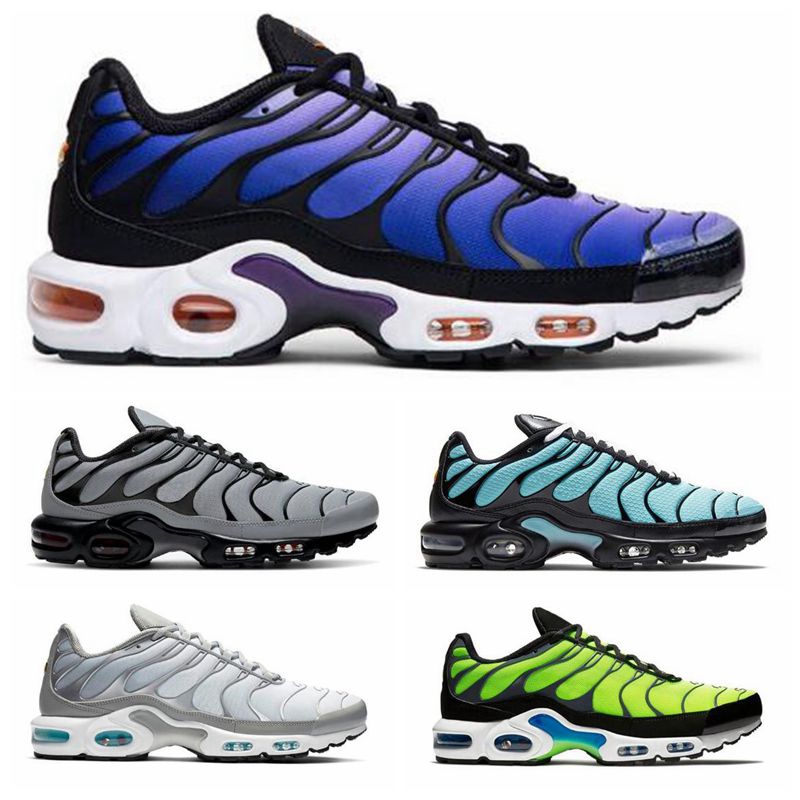 

2021 Sports Shoes TN Plus Running Shoe Triple Black Men Women Trainers Eggplant White Silver Volt size 36-45 Price Sneakers, 19