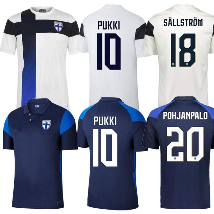 

2021 Finland National Team Mens Soccer Jerseys PUKKI SKRABB RAITALA POHJANPALO KAMARA SALLSTROM JENSEN LOD Home Away Football Shirt Uniforms 20 21, Black;yellow