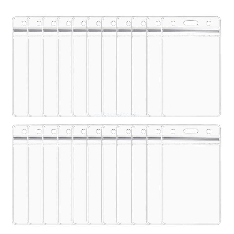 

Gift Wrap 100 Pcs Clear Plastic Vertical Name Tag Badge ID Card Holders Dropship