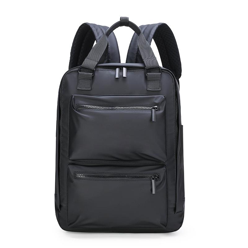 

Backpack 2021 Fashion Men's Travel Leisure Business Laptop Solid Color High School Student Bag For Teenager, Black