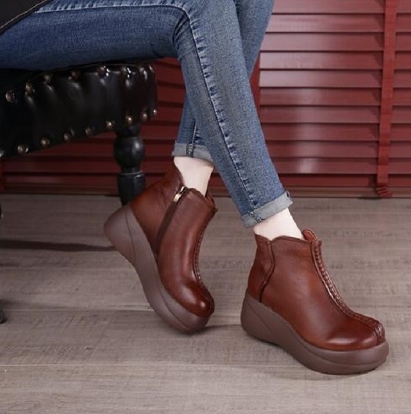 

Women Boots Triple Black Brown Platform Shoes Lady Womens Boot Leather Shoe Trainers Sports Sneakers Size 35-40 06, 1 35-40