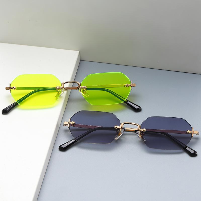 

Sunglasses Vintage Rimless Square Men Oculos Lens Shape Shade Metal Frame Clear Glasses For Reading Gafas Women Outdoor