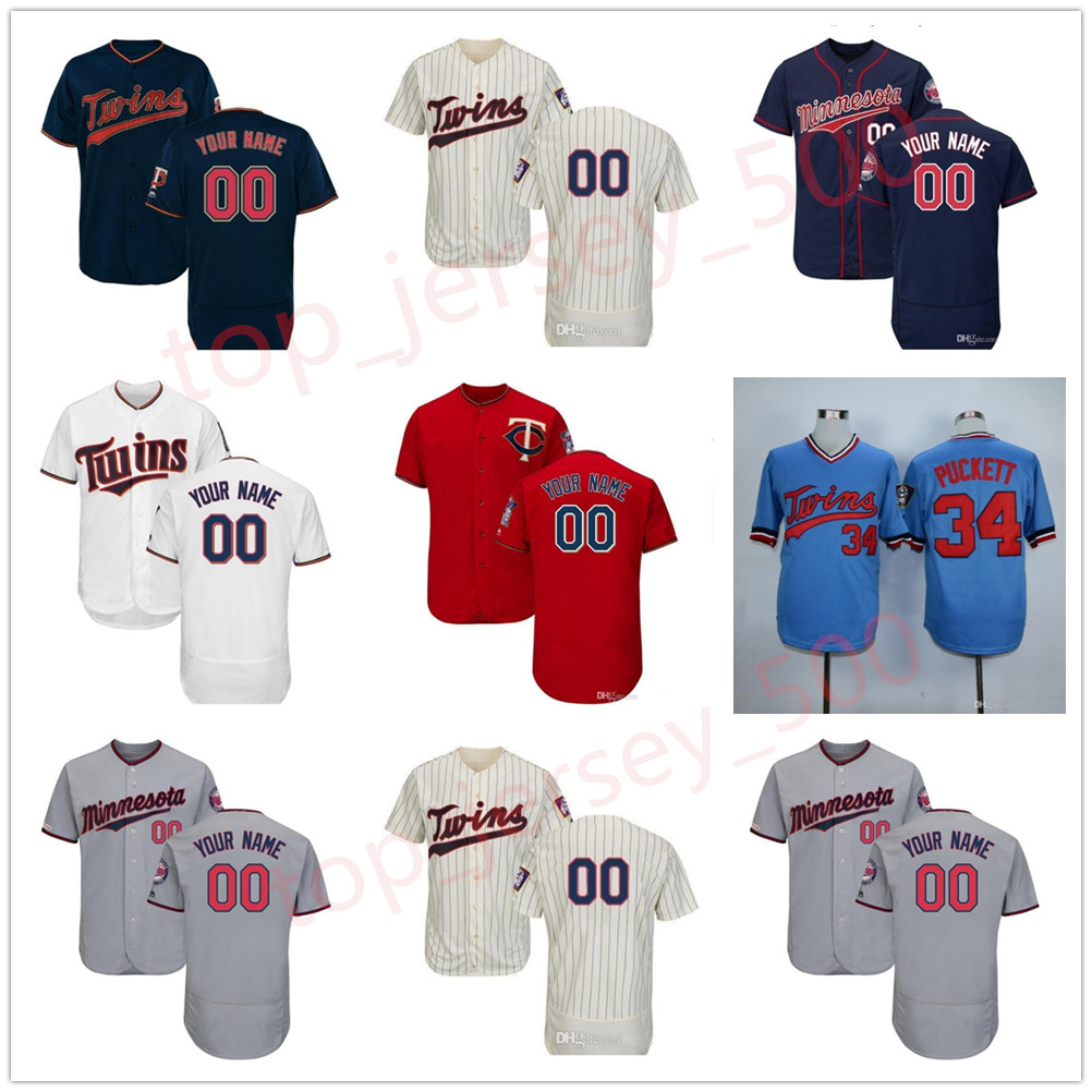

Minnesota Kirby Puckett jersey Byron Buxton Miguel Sano Max Kepler Nelson Cruz Eddie Rosario Mauer Rod Carew Berrios Mens Jerseys, As shown in illustration