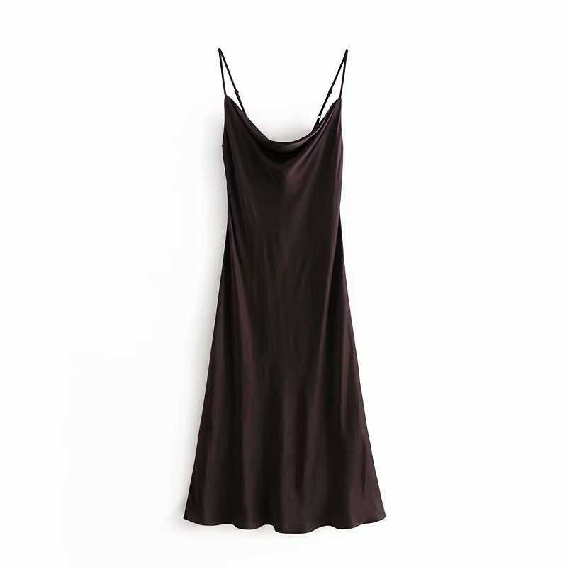 

Summer Lingerie Style Sexy Drape Dress Women's Solid Sleeveless Spaghetti Strap Casual Female 210607, Dark purple