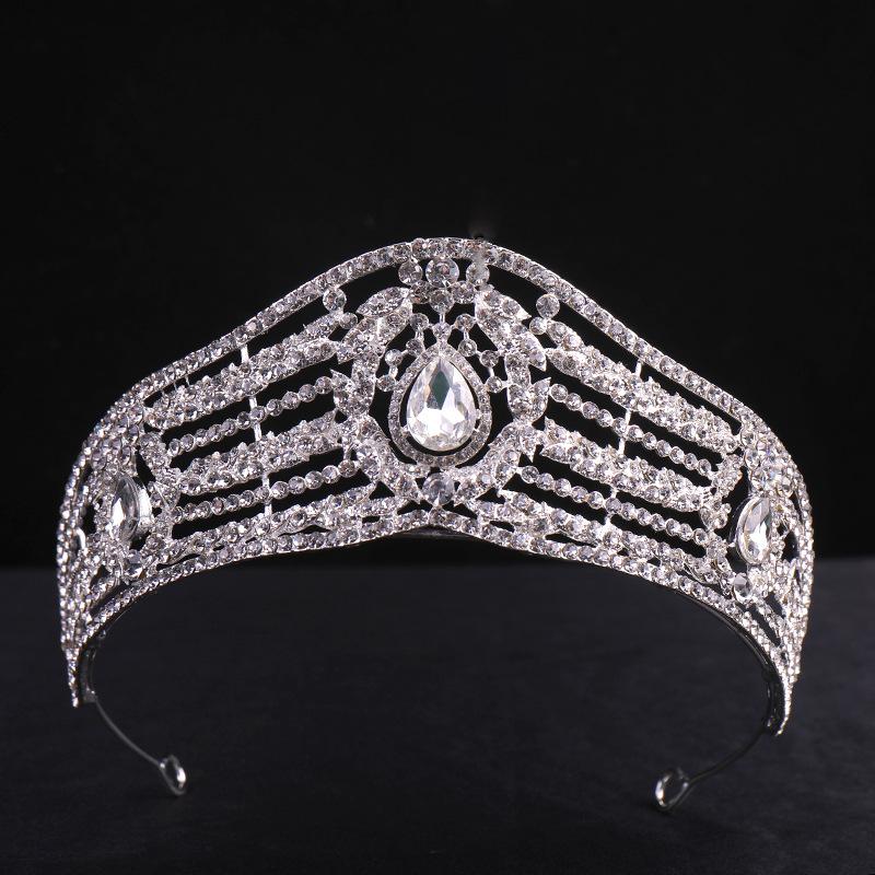 

Headpieces European Baroque Luxury Korean Bridal Crown Wedding Dress Party Birthday Princess Tiara