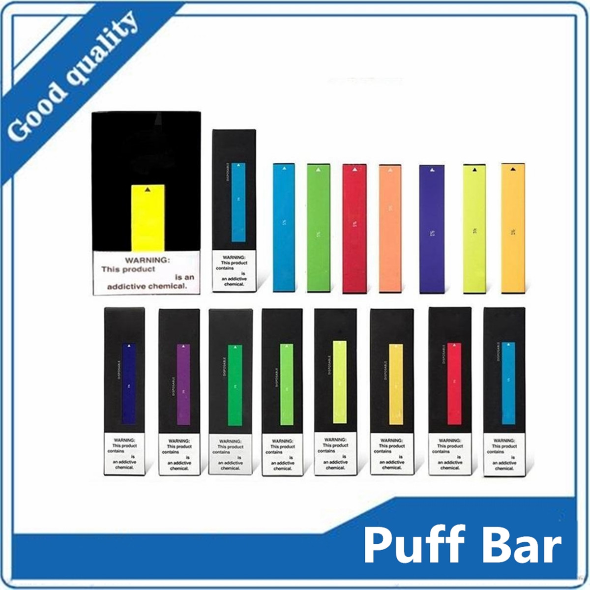 

Puff Bar Disposable cigarettes Vape Pens Capacity 1.3ml Cartridges 280mah Battery Kit Vapes display box 25 colors