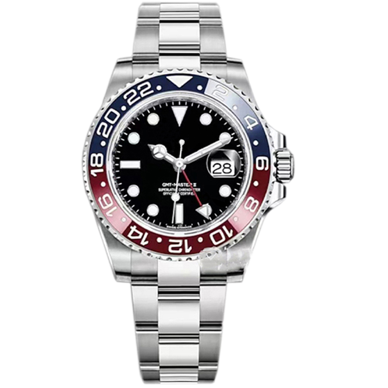 

904L stainless steel Ceramic bezel Sapphire glass 40mm size men watch luxury automatic self-winding Glide clasp GMT wristwatches, Only box and papers