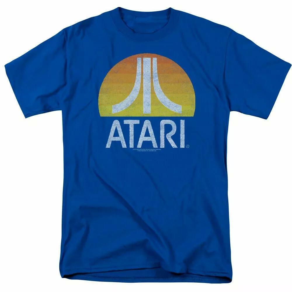 

Atari Sunrise Eroded T Shirt Mens Licensed Classic Video Game Tee Royal Blue, Mainly pictures