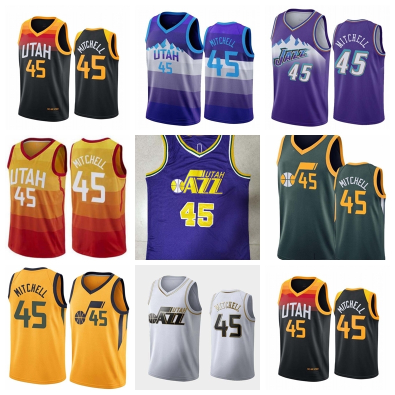 

Nba's basketball Jersey Utah's Jazz's Donovan's Mitchel embroider jerseys., Black