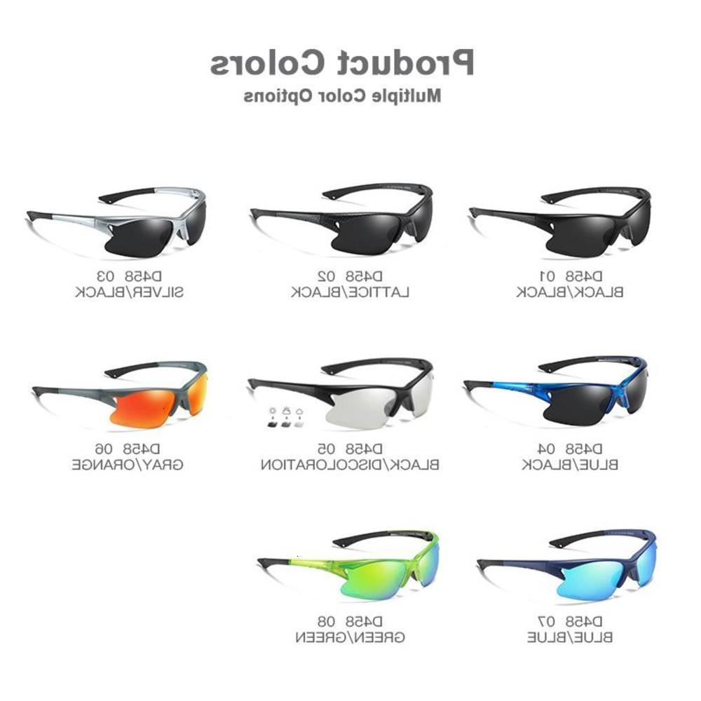 

sunglasses DUBERY Color Sunglasses Polarized Men Fishing Goggles Photochromic Sun Glasses Durable 100% UV Protection Coated Lens, Black