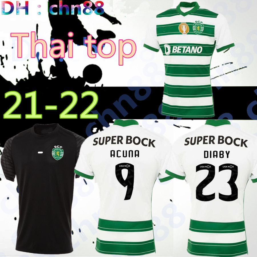 

Sporting CP 21 22 Lisboa soccer jerseys third white Lisbon Vietto COATES ACUNA home away 2021 2022 Sporting Clube de football shirt maillots, Black;yellow