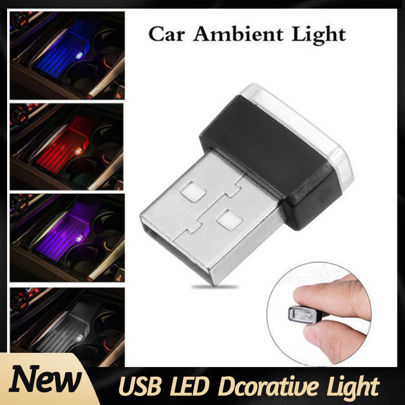 

7 Colors Mini USB Light LED Modeling Light Car Ambient Light Neon Interior Lights
