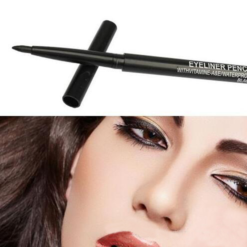 

Eyeliner Pencil Black Brown Long Lasting Eye Liner Pen Waterproof Smudge-Proof Cosmetic Auto-rotate Makeup Liquid, Custom package