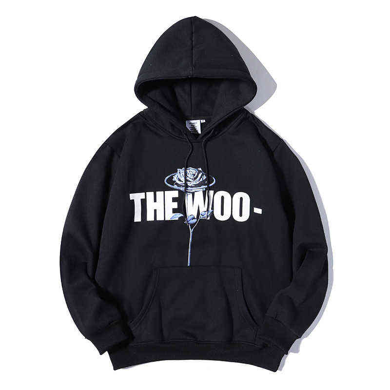

Autumn and winter tide Vlones Miami pop guerrilla store Limited rose and velvet hood lining, White