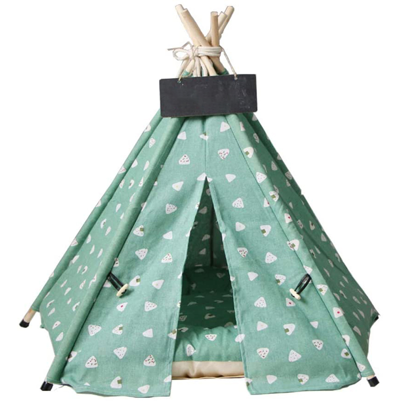 

Pet Teepee Pet Bed With Thick Cushion Backboard Dog Tent Portabe Breathabe 6 Sizes Coors Avaiabe For Medium Sma Dog Cat, Scales