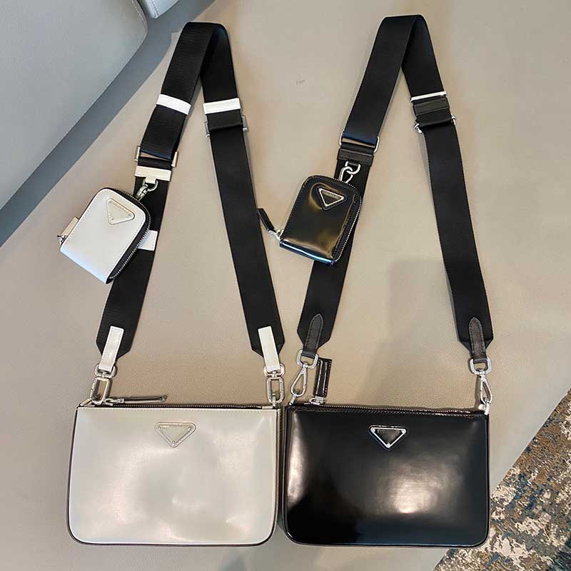 

Top patent leather bags designer bag shoulder messenger bag men and women purse travel handbag backpack wallet with box
