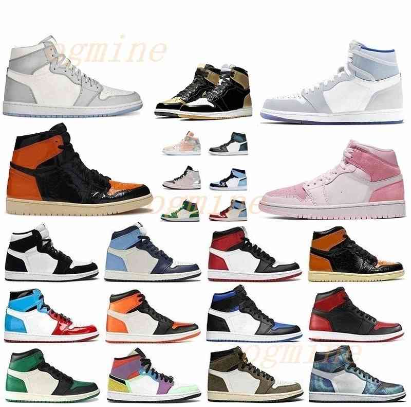 

2021[with box] men women fearless Jumpman pink chicago obsidian mocha satin digital retro shoes 1 1s man shoe court 36- B3cK#