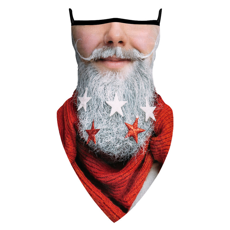 

christmas ornaments pattern printed magic scarf 5 pieces per package comfortable fashion riding sunscreen seamless wweat absorption high ela, Blue;gray