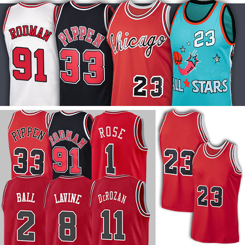

23 Michael Jd Chicago Stitched Basketball Jerseys bulll 11 DeMar 2 Lonzo DeRozan Ball 33 Scottie 91 Dennis Pippen 1 Derrick Rodman Rose Jersey, Men(gong niu-fugu)