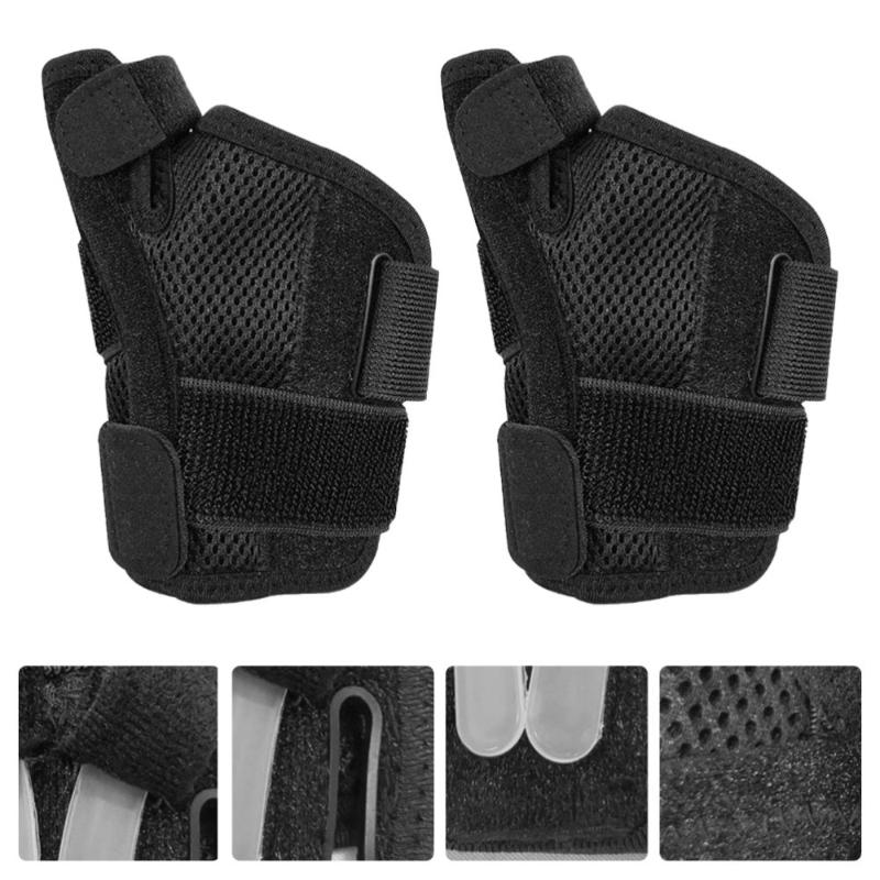 

Wrist Support 2 Pcs Sprain Thumb Spica Protective Brace Arthritis Splint, Black