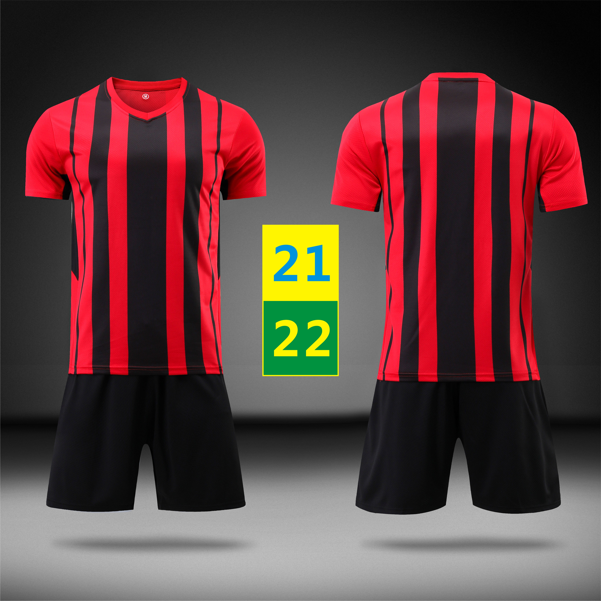 

2021 Home Jersey Adult Soccer Wear Short sleeve suit Training Tracksuit 21 22 Mens Uniforms Breathable Sportswear Kids Football Shirts 2022, Black