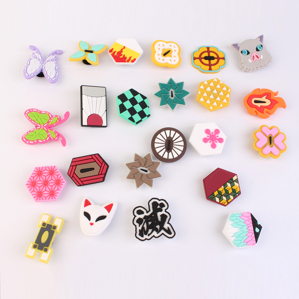 

Japanese anime characters PVC rubber shoe charms Baby Accessories for Croc buttons