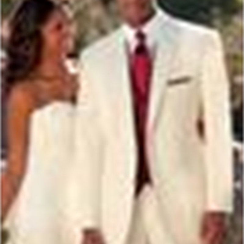 

Men's Suits & Blazers  Slim Fit Two Buttons Groom Tuxedos Ivory man Notch Lapel Groomsman Men Wedding Bridegroom(Jacket, Same the picture