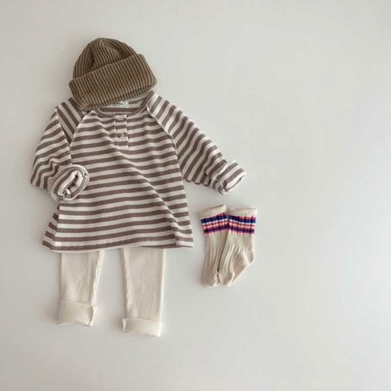 

Children's Simple T-shirt boy And girl Loose Casual Top Baby Boy T Shirt 210701, Beige