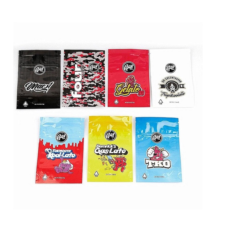 

Latest Gasco 3.5g 1/8oz Retail Package YUKMOUTH KOOI-LATO Mylar Bag Storage Packaging for Dry Herb Tobacco California Gas Co Mac1 TKO Plastic Seal