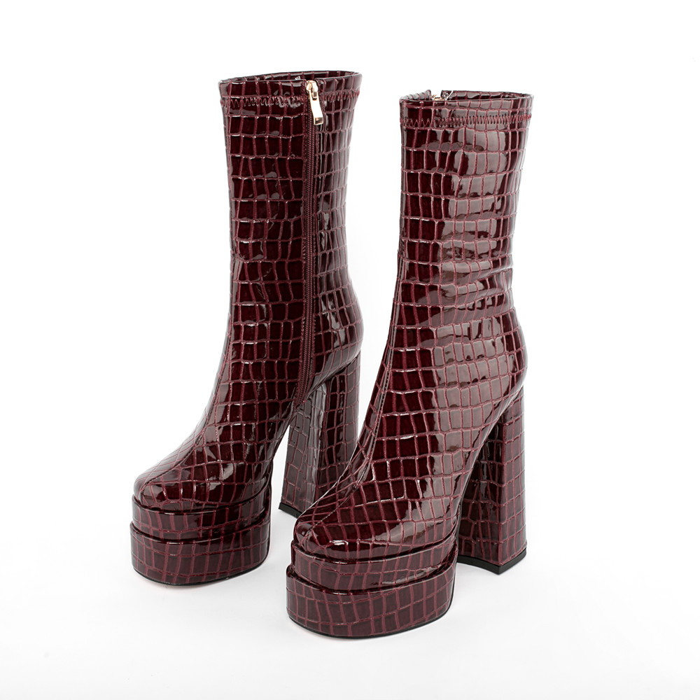 2021 Bottes pour femmes automne hiver nouveau talons hauts pour femmes épaisses