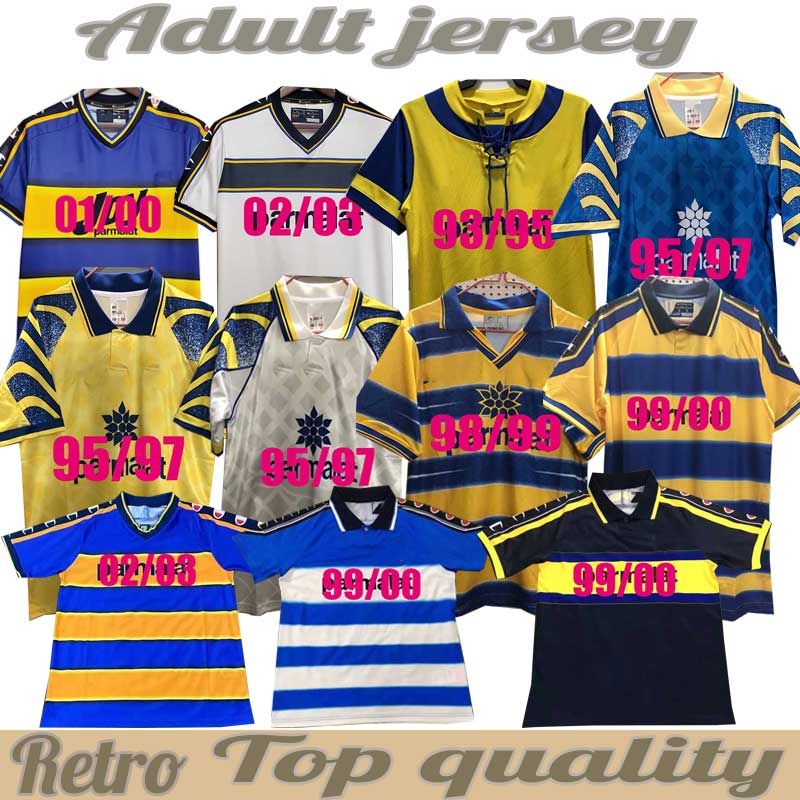 

1998 1999 2000 Parma Retro soccer Jersey Home 95 97 98 99 00 BAGGIO CRESPO CANNAVARO Football shirt STOICHKOV THURAM futbol camisa 01 02 03, Black;yellow